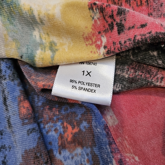 NorthStyle Multicolor Abstract Women's Blouse ❤️💛💙💚🩷🖤 - Picture 7 of 7